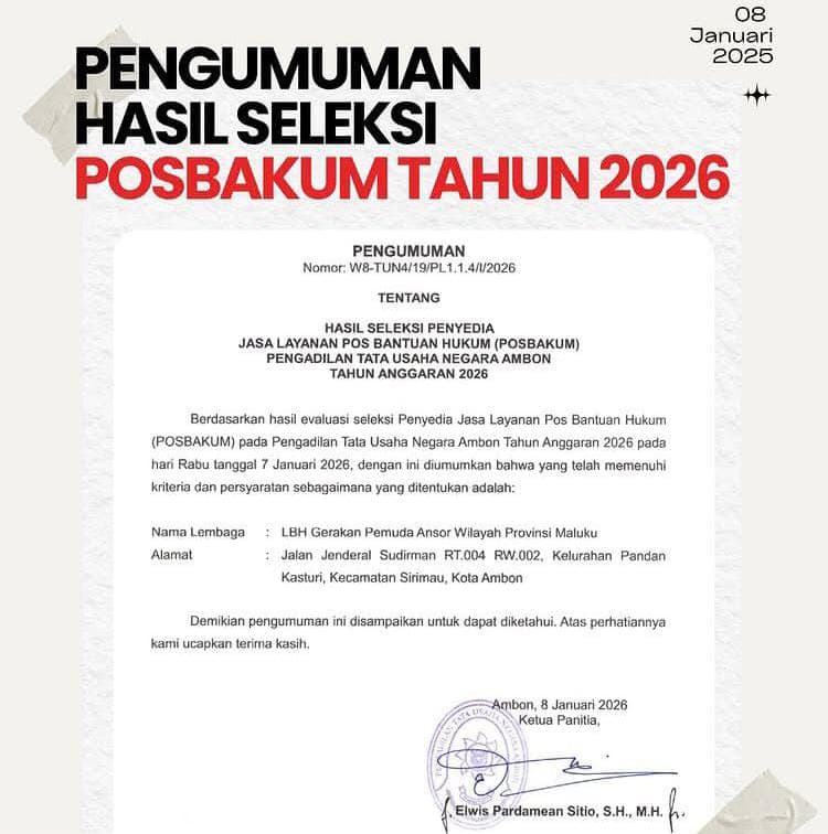 lbh-ansor-maluku-kembali-dipercaya-sebagai-penyedia-bantuan-hukum-di-ptun-ambon